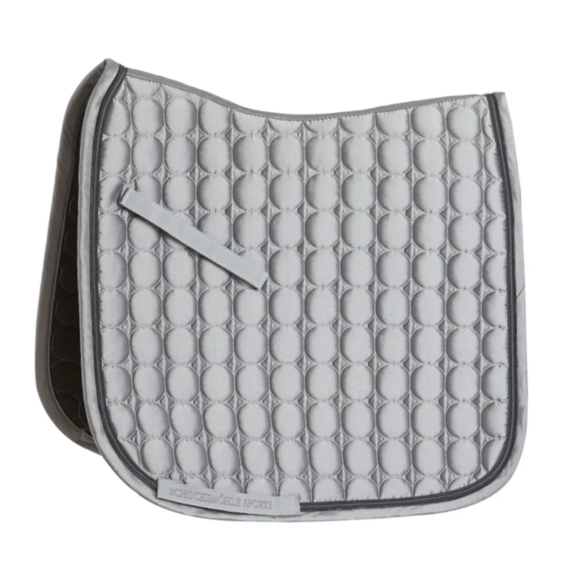 Schockemohle Glossy Power D Style Saddlepad - Silver